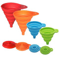 Foldable Silicone Funnel Set (4 Pack) – Collapsible