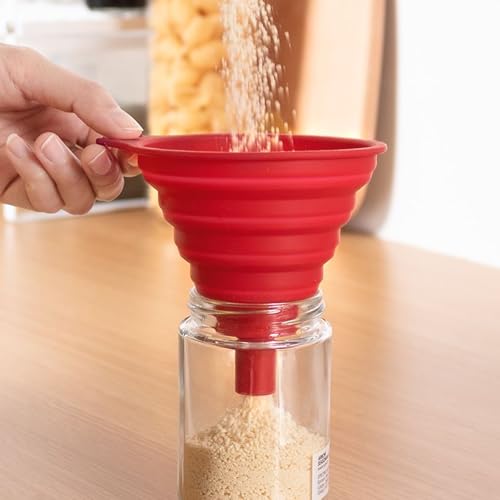Foldable Silicone Funnel Set (4 Pack) – Collapsible