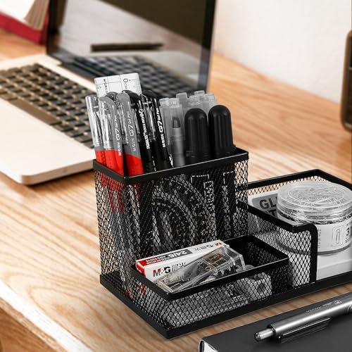 M&G Mesh Pen Holder Desk Organizers Pencil Holder for Desk Kit